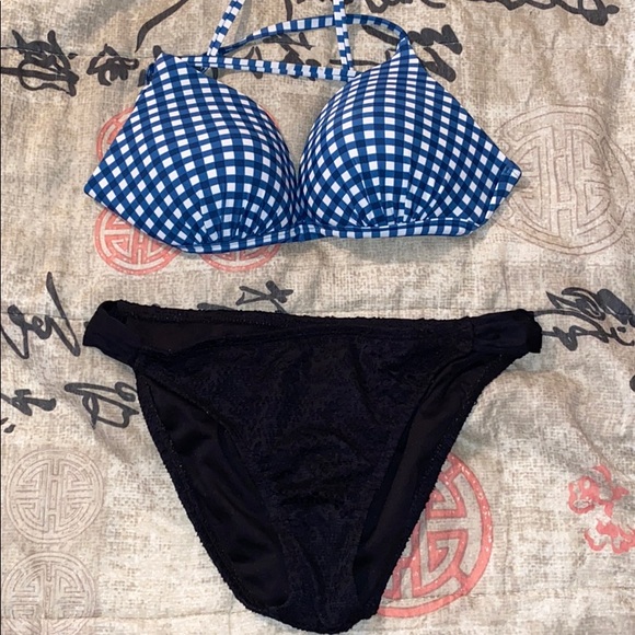 Blue Two Piece Bikini Set - Picture 2 of 3